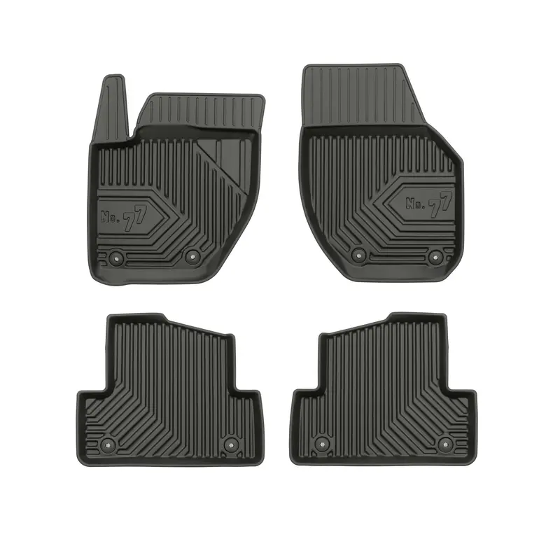 Tapis de Sol de Voiture pour Volvo V40 II 2012-2019 TPE Antidérapant Noir 4Pcs