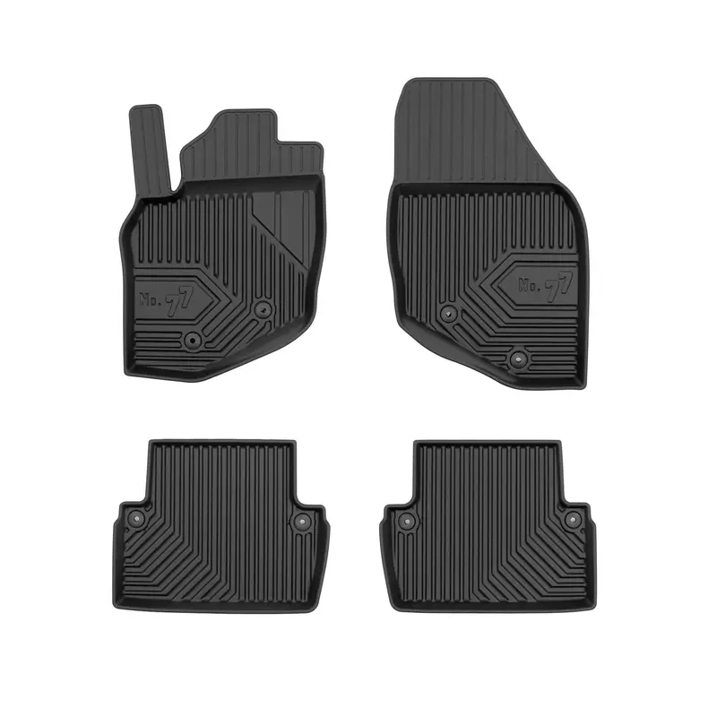 Tapis de Sol de Voiture pour Volvo V70 II 2000-2007 TPE Antidérapant Noir 4Pcs