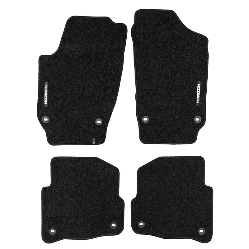 Tapis de Sol de Voiture pour VW Polo IV 2003-2009 FL Velours Imperméable 4Pcs