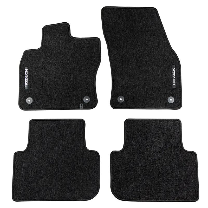 Tapis de Sol de Voiture pour VW Tiguan II 2016-2024 Velours Imperméable 4Pcs