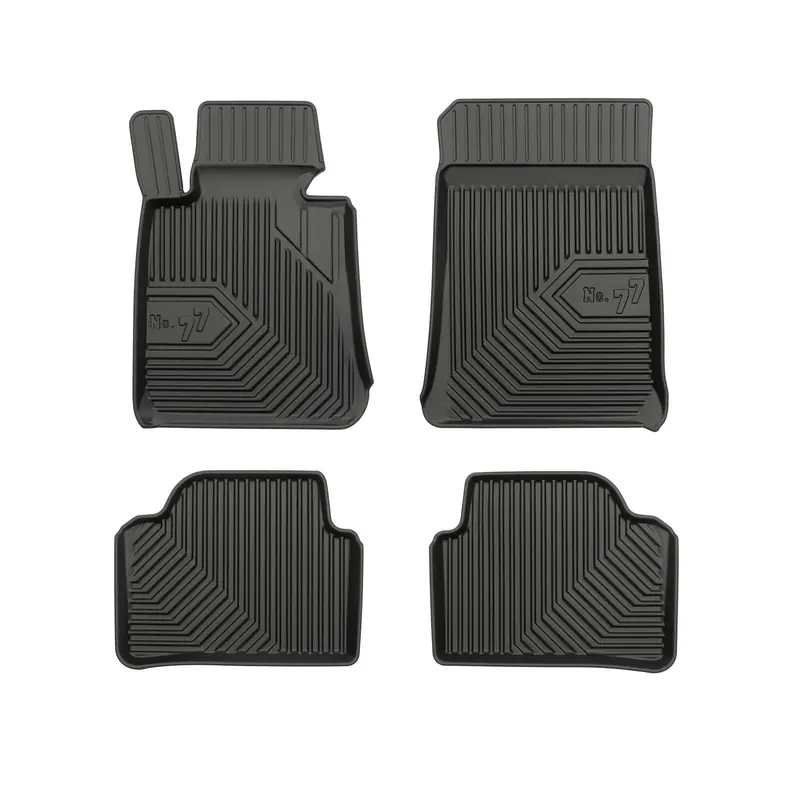 Tapis de sol No.77 pour BMW Série 3 E90 E91 2004-2012 sauf xDrive TPE Noir 4Pcs