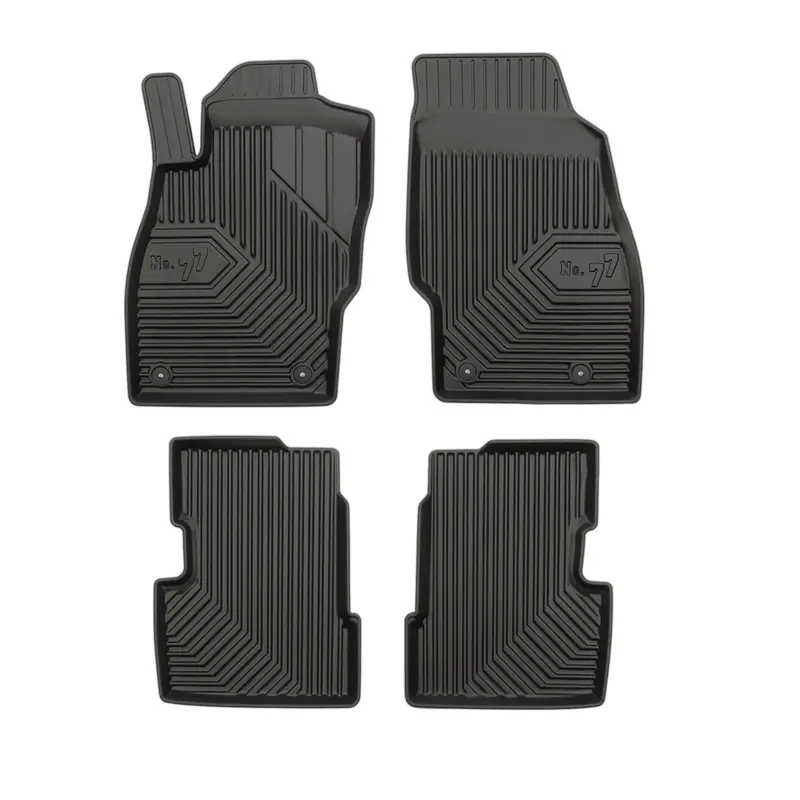 Tapis de sol No.77 pour Opel Corsa D 2006-2014 / Corsa E 2014-2019 TPE Noir 4Pcs