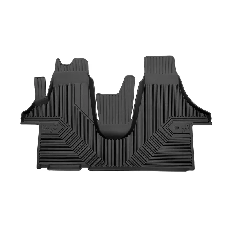 Tapis de sol No.77 pour VW Transporter T5 2003-2015 / T6 2015-2019 TPE Noir 1Pc