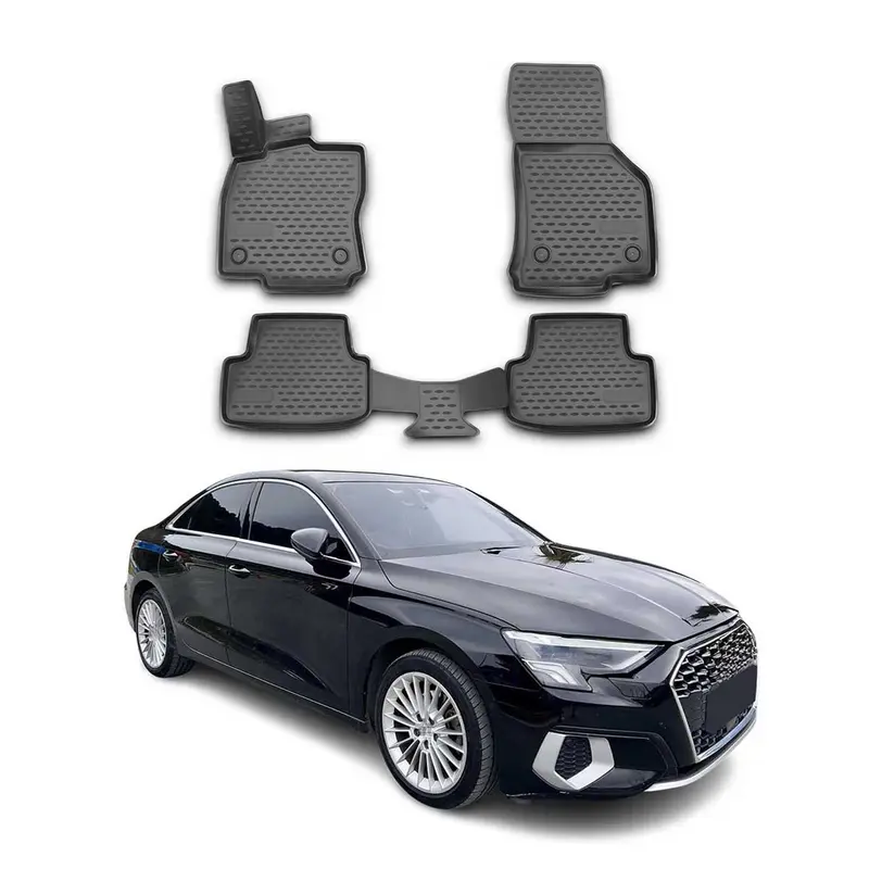 Tapis de Sol pour Audi A3 8Y 2020-2026 Caoutchouc TPE Noir 4x