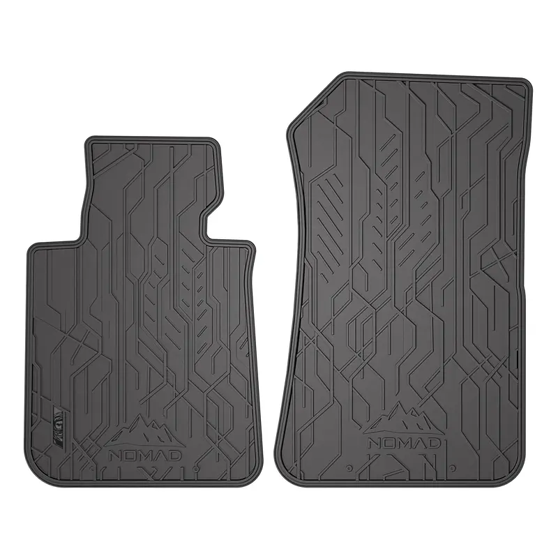 Tapis de sol pour BMW Série 1 E81 2004-2011 / E82 2007-2013 Caoutchouc 2Pcs Noir