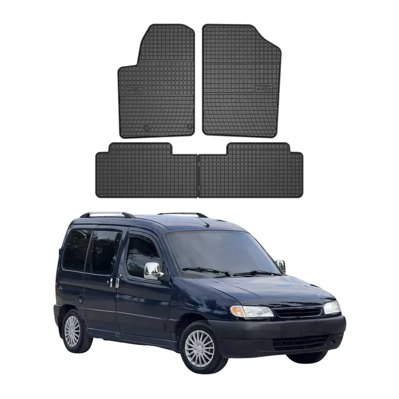 Tapis de Sol pour Citroen Berlingo 1996-2008 Caoutchouc Noir