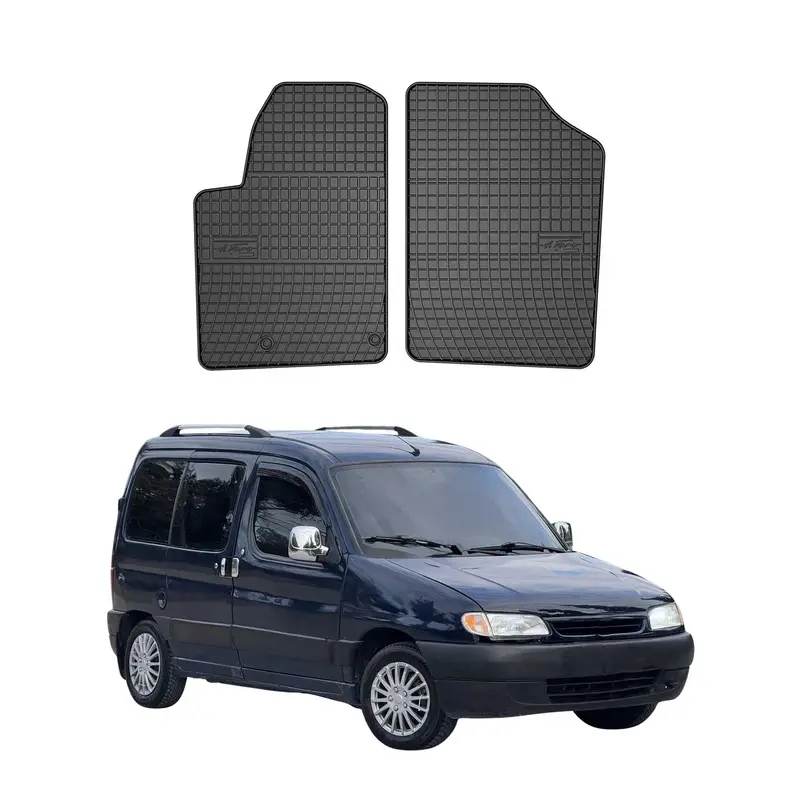 Tapis de Sol pour Citroen Berlingo 1996-2011 Convient à 1ème rangée Noir 2x