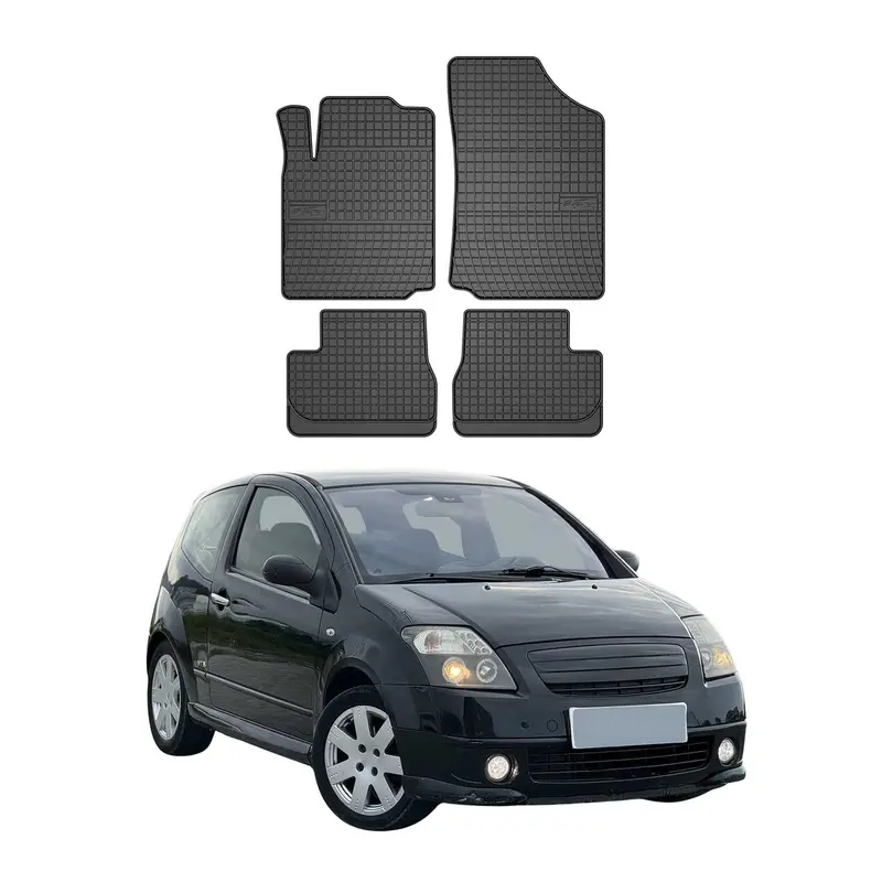 Tapis de Sol pour Citroen C2 2003-2009 OMAC Caoutchouc Noir