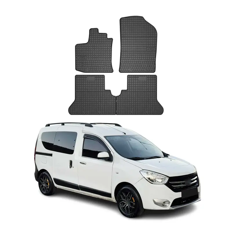 Tapis de Sol pour Dacia Dokker 2012-2021 Caoutchouc Noir