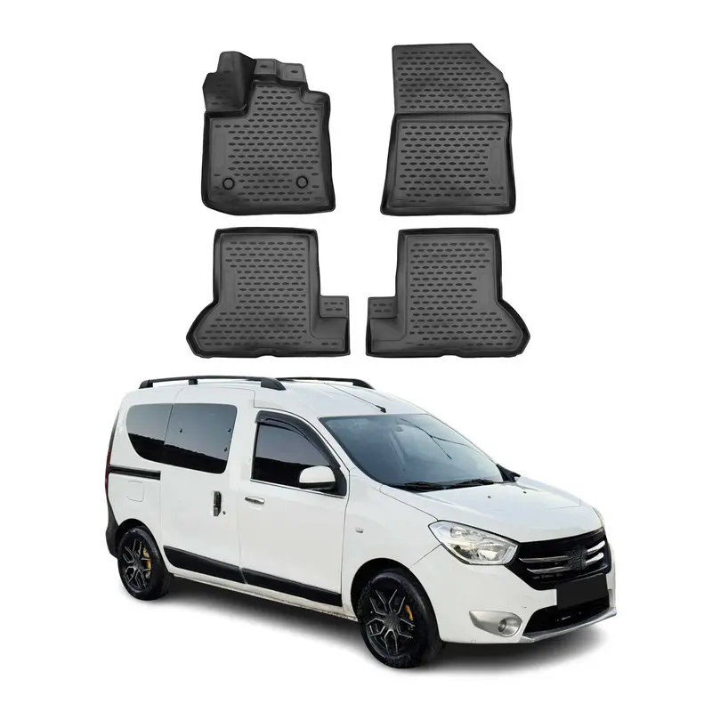 Tapis de Sol pour Dacia Dokker 2012-2023 Caoutchouc TPE Noir