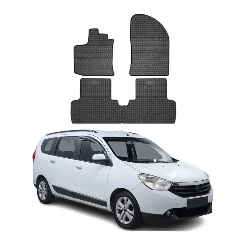 Tapis de Sol pour Dacia Lodgy 2012-2022 Caoutchouc Noir