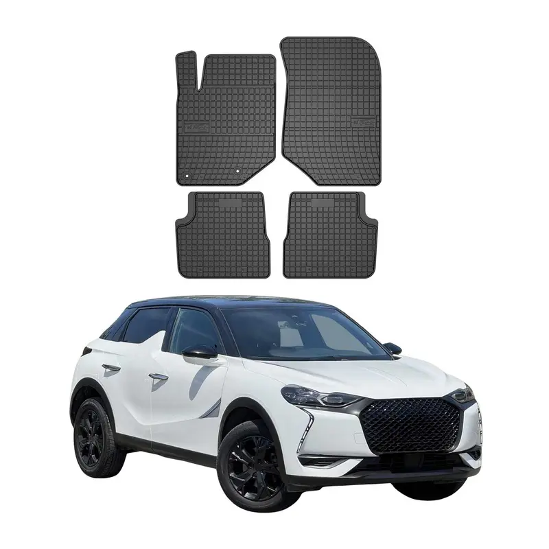Tapis de Sol pour DS DS3 Crossback 2018-2022 Caoutchouc Noir