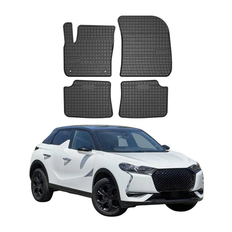 Tapis de Sol pour DS DS3 Crossback E-Tense 2018-2022 Noir Caoutchouc