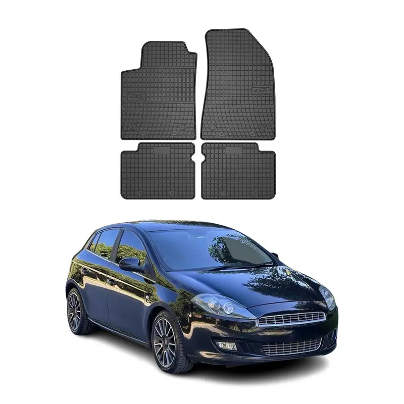 Tapis de Sol pour Fiat Bravo 2007-2014 Caoutchouc Noir