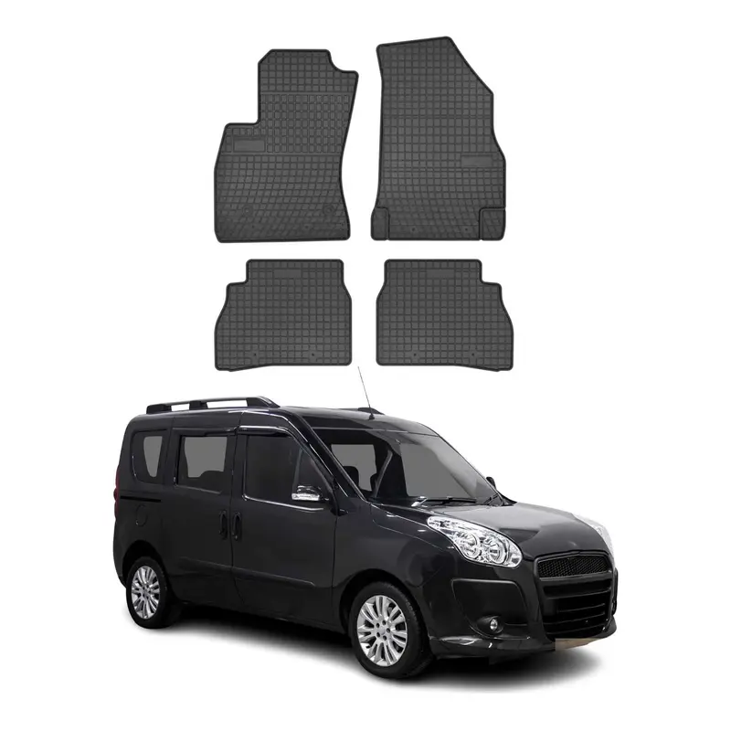 Tapis de Sol pour Fiat Doblo 2010-2020 Noir Caoutchouc