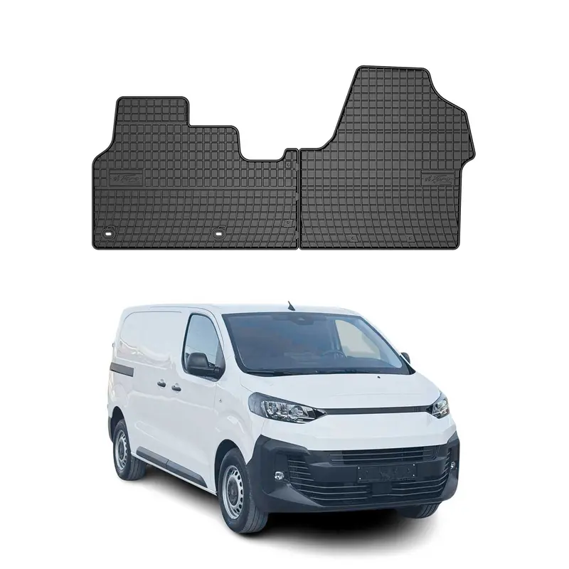 Tapis de Sol pour Fiat Scudo 2022-2026 Convient à 1ème rangée Noir Caoutchouc