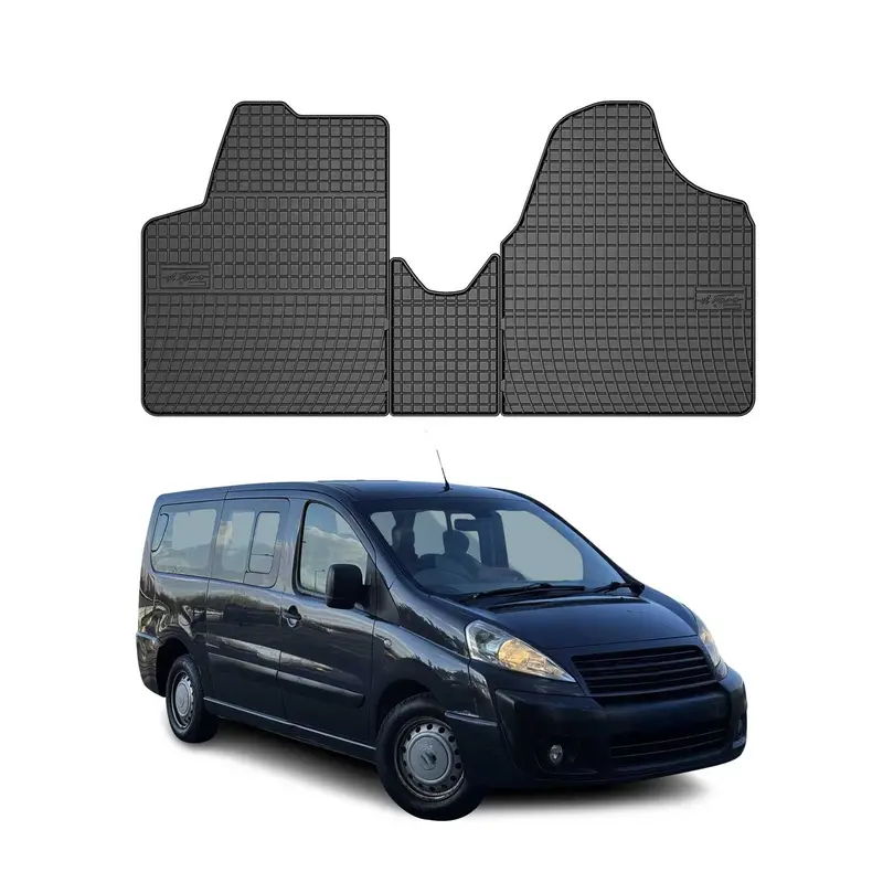 Tapis de Sol pour Fiat Scudo II 2007-2016 Convient à 1ème rangée Noir Caoutchouc