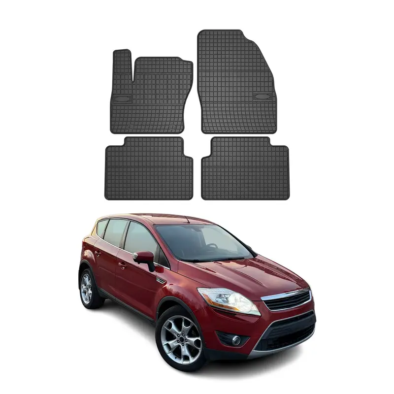 Tapis de Sol pour Ford Kuga I 2008-2012 Caoutchouc Noir