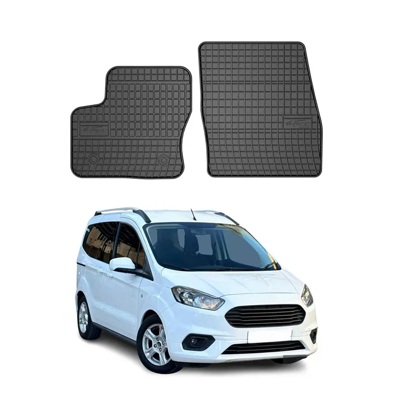 Tapis de Sol pour Ford Tourneo Courier 2014-2018 Convient à 1ème rangée Noir