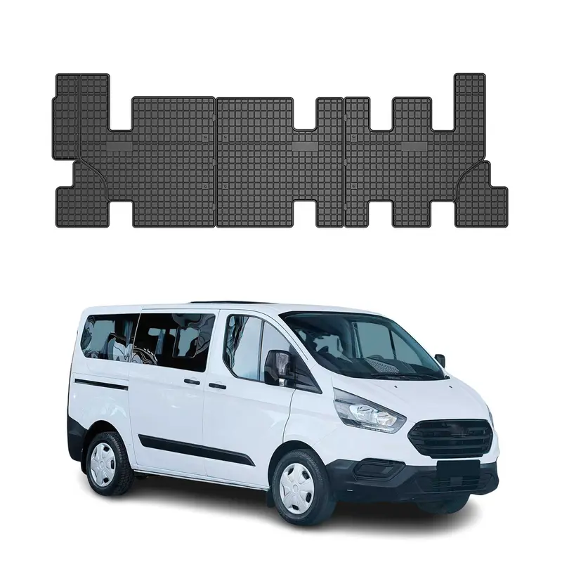 Tapis de Sol pour Ford Tourneo Custom 2012-2021 Noir Caoutchouc