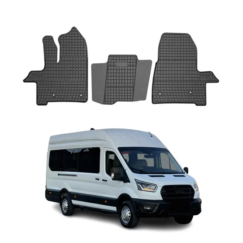 Tapis de Sol pour Ford Transit 2019-2026 Caoutchouc Noir