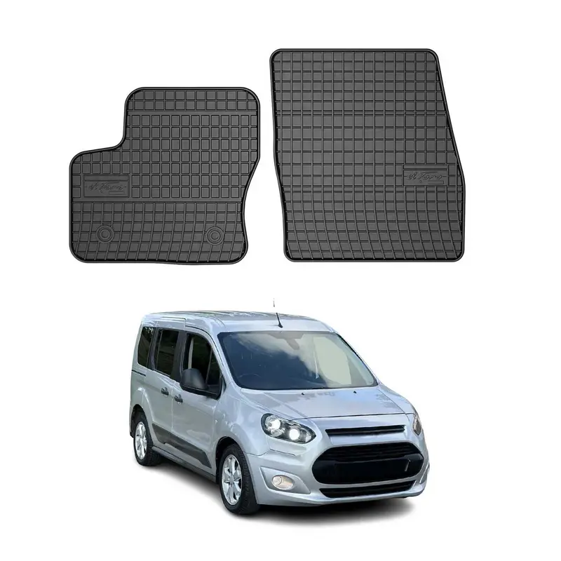 Tapis de Sol pour Ford Transit Connect 2013-2022 Caoutchouc Noir