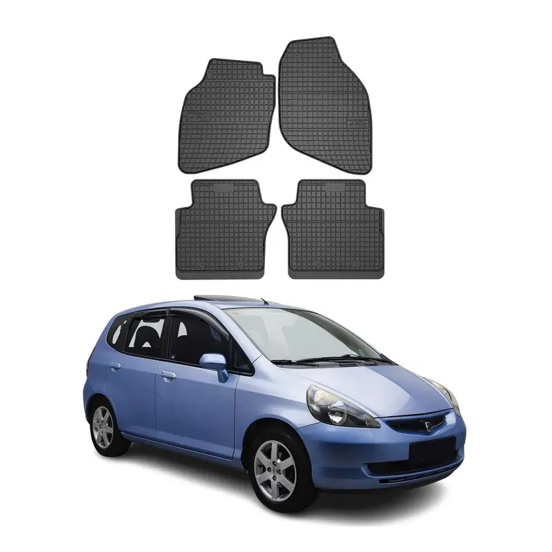Tapis de Sol pour Honda Jazz 2001-2008 Caoutchouc Noir