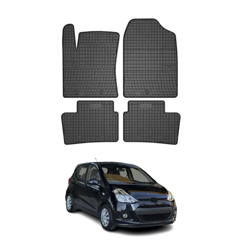 Tapis de Sol pour Hyundai i10 2013-2019 Caoutchouc Noir