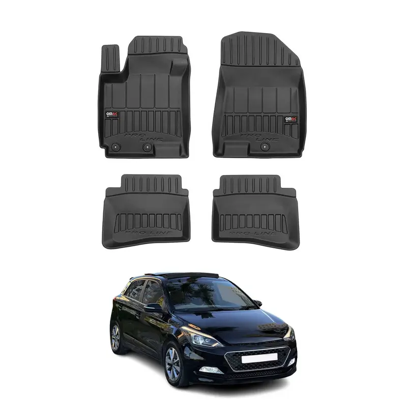 Tapis de Sol pour Hyundai i20 2014-2020 Caoutchouc TPE Noir
