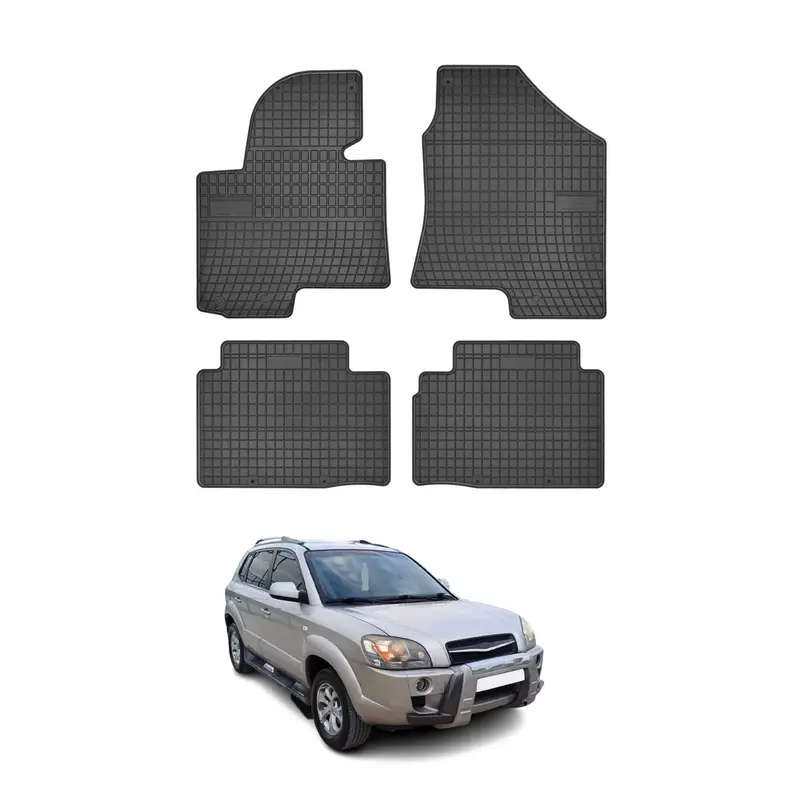 Tapis de Sol pour Hyundai ix35 2009-2015 Caoutchouc Noir