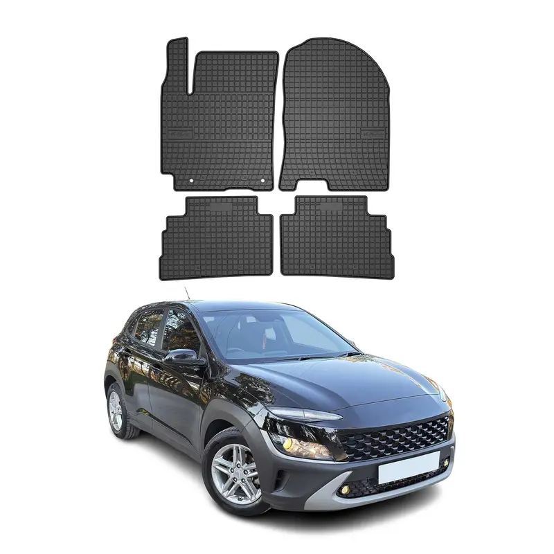 Tapis de Sol pour Hyundai Kona 2018-2022 Caoutchouc Noir