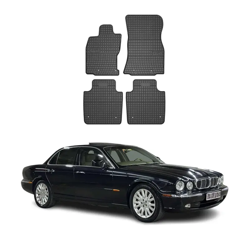 Tapis de Sol pour Jaguar XJ 2002-2009 Caoutchouc Noir