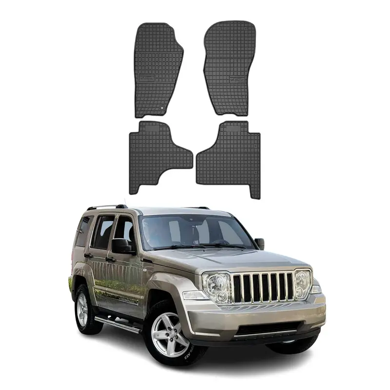 Tapis de Sol pour Jeep Cherokee 2007-2013 Caoutchouc Noir