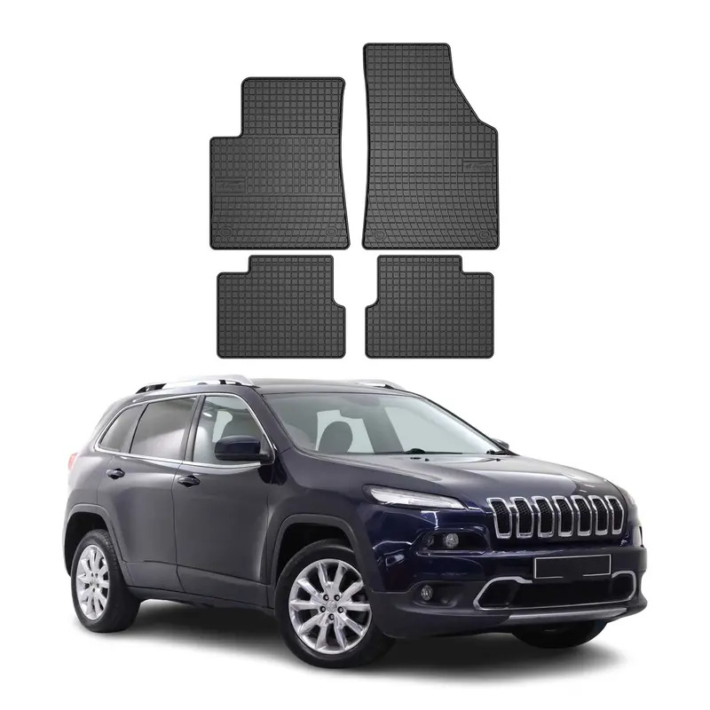 Tapis de Sol pour Jeep Cherokee 2013-2018 Caoutchouc Noir