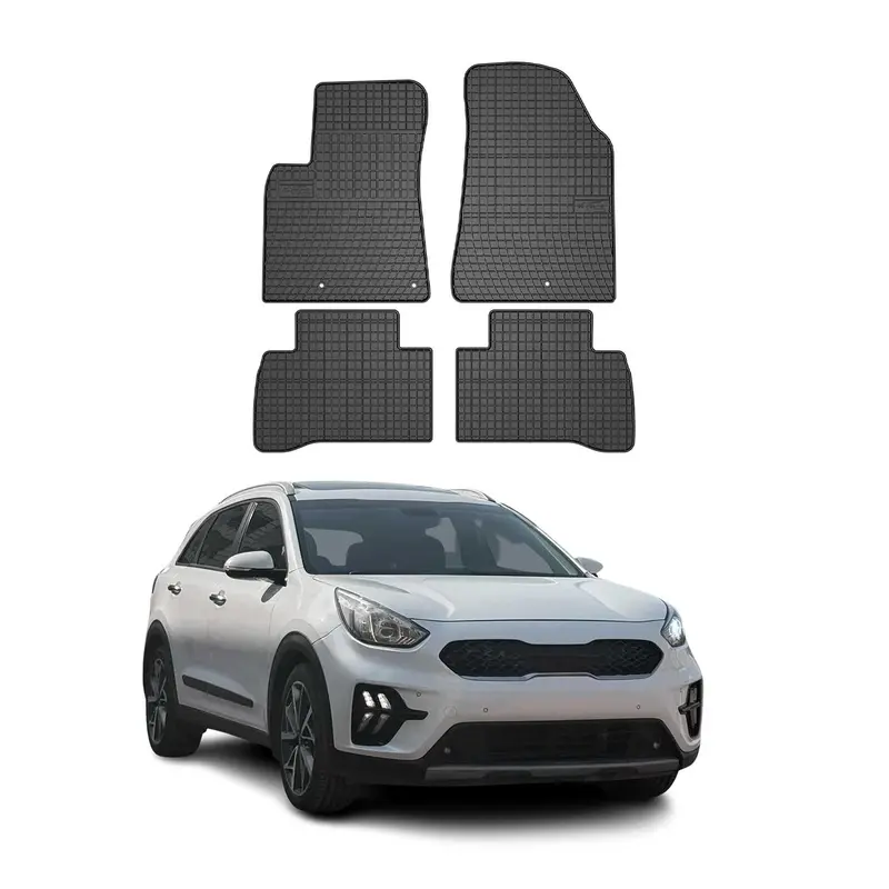 Tapis de Sol pour Kia Niro I 2017-2022 Caoutchouc Noir