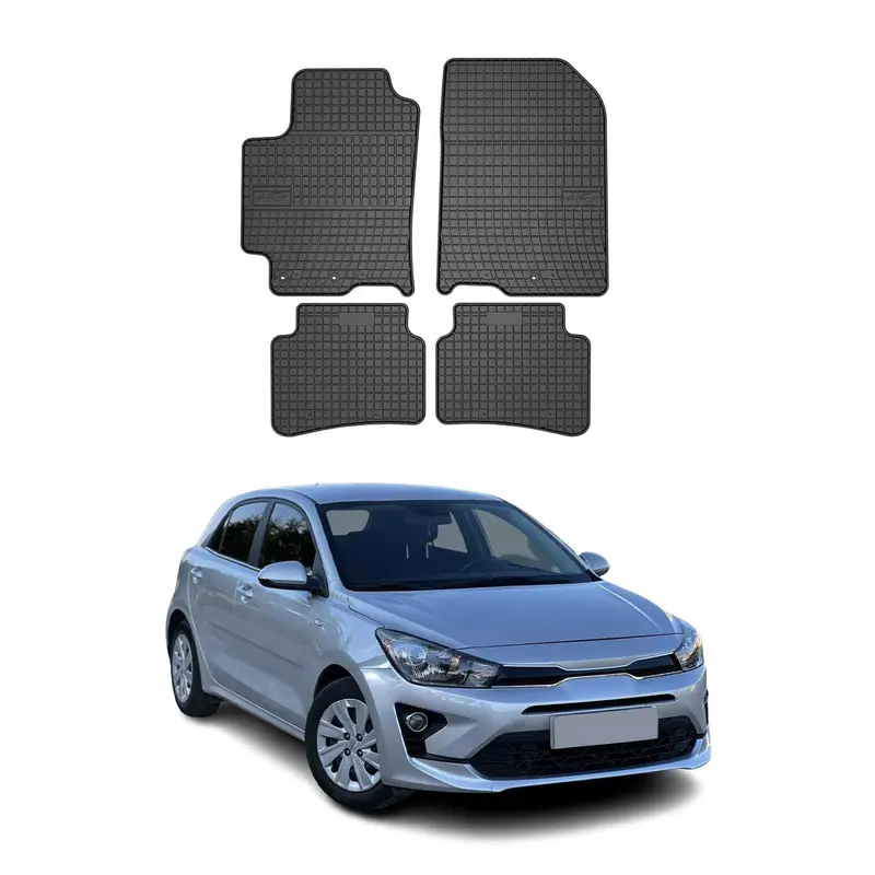 Tapis de Sol pour Kia Rio 2017-2026 Caoutchouc Noir