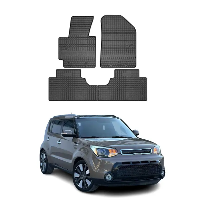 Tapis de Sol pour Kia Soul 2013-2019 Caoutchouc Noir