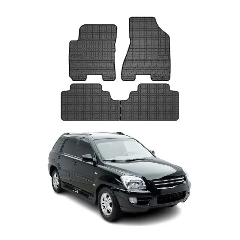 Tapis de Sol pour Kia Sportage II 2004-2010 OMAC Noir Caoutchouc