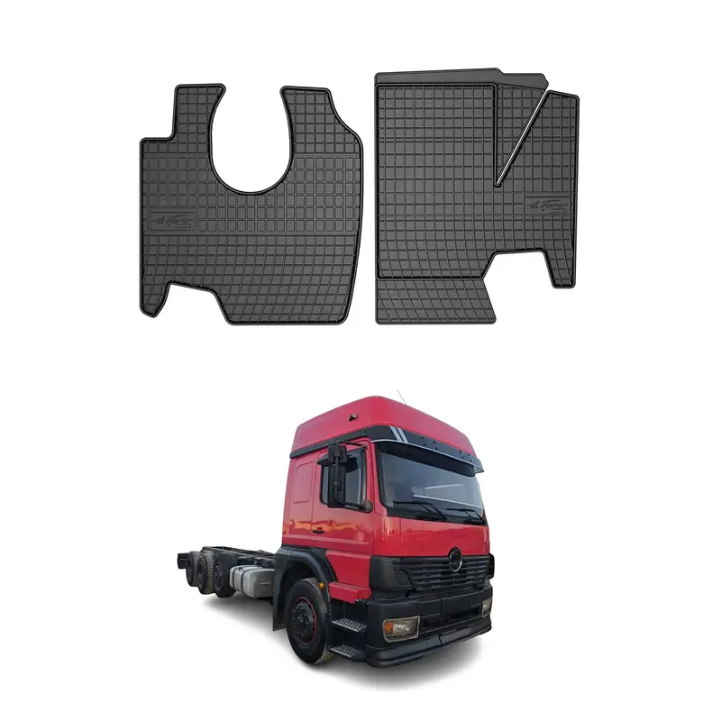 Tapis de Sol pour Mercedes Axor 1999-2004 Caoutchouc Noir
