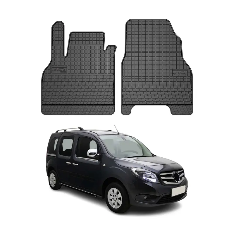 Tapis de Sol pour Mercedes Citan 2012-2021 Caoutchouc Noir