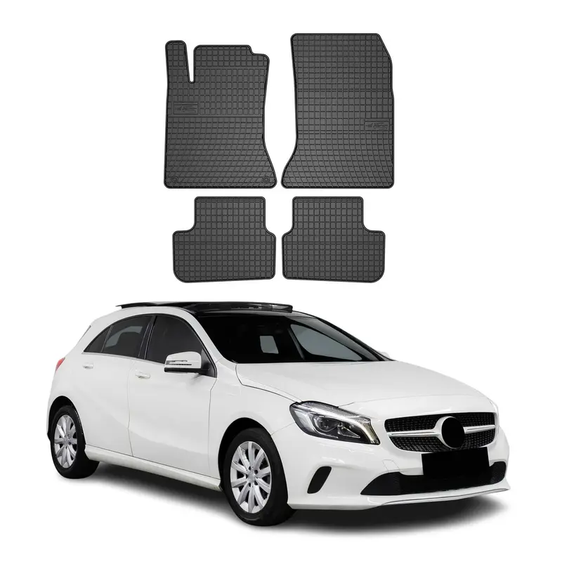 Tapis de Sol pour Mercedes Classe A W176 2012-2018 Caoutchouc Noir
