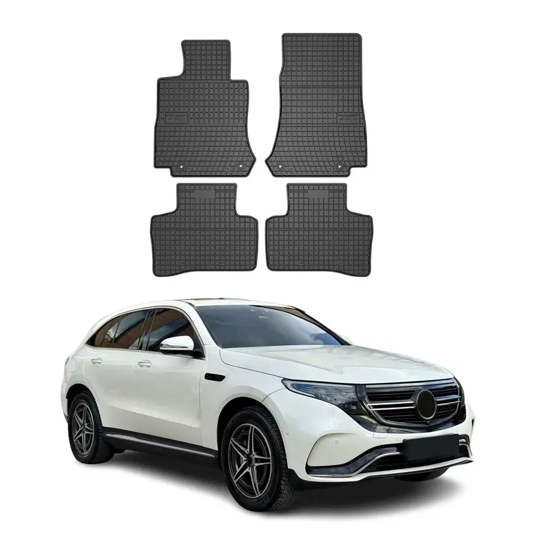 Tapis de Sol pour Mercedes EQC 2019-2023 Caoutchouc Noir