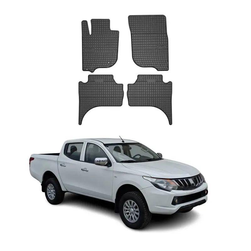 Tapis de Sol pour Mitsubishi L200 2019-2026 Caoutchouc Noir