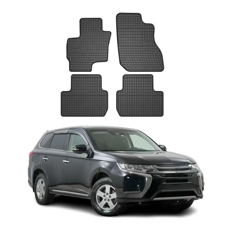 Tapis de Sol pour Mitsubishi Outlander 2014-2020 Noir Caoutchouc