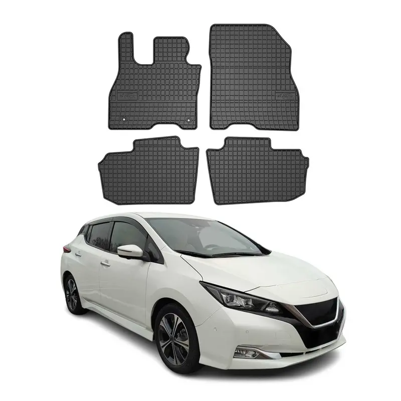 Tapis de Sol pour Nissan Leaf 2018-2025 Caoutchouc Noir