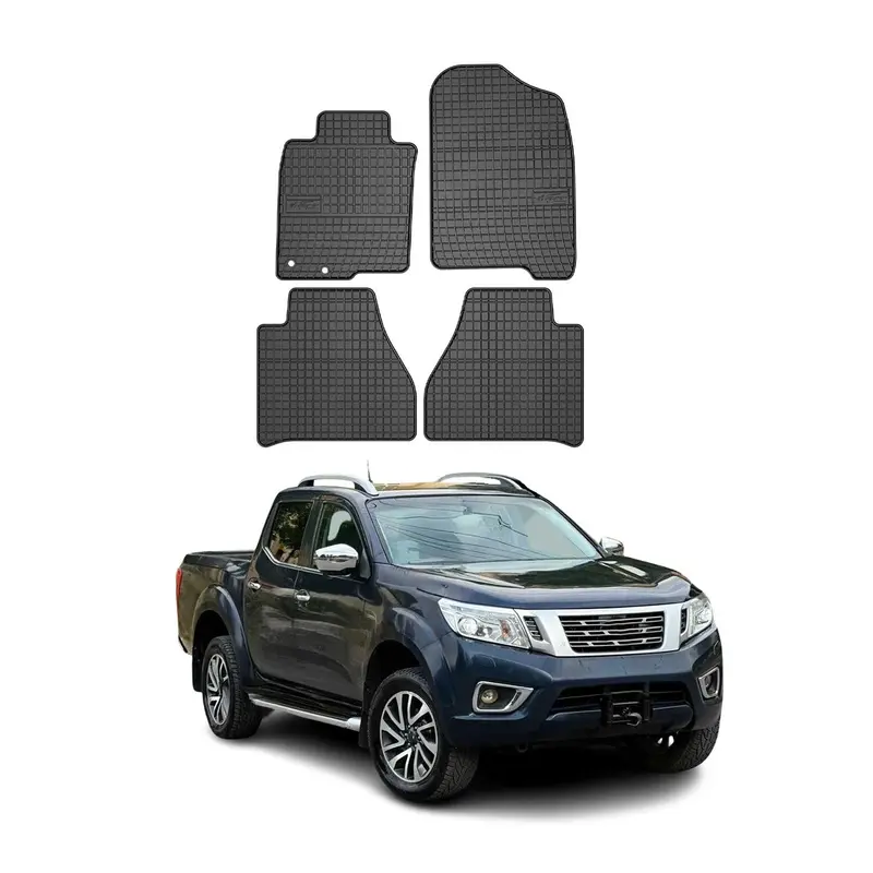 Tapis de Sol pour Nissan Navara 2015-2023 Caoutchouc Noir