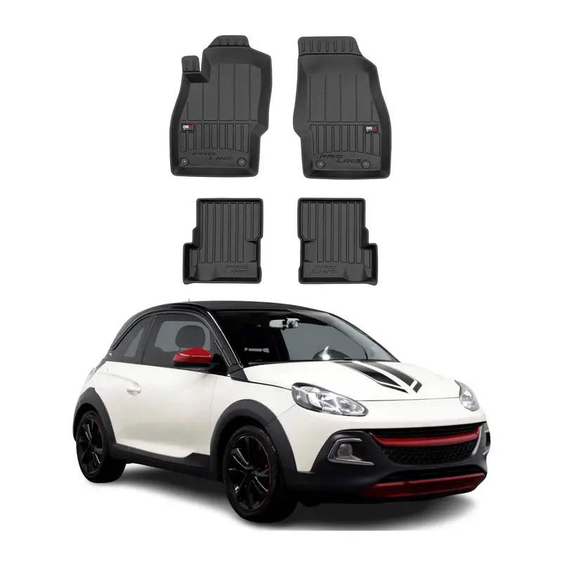Tapis de Sol pour Opel Adam 2012-2019 Caoutchouc TPE Noir
