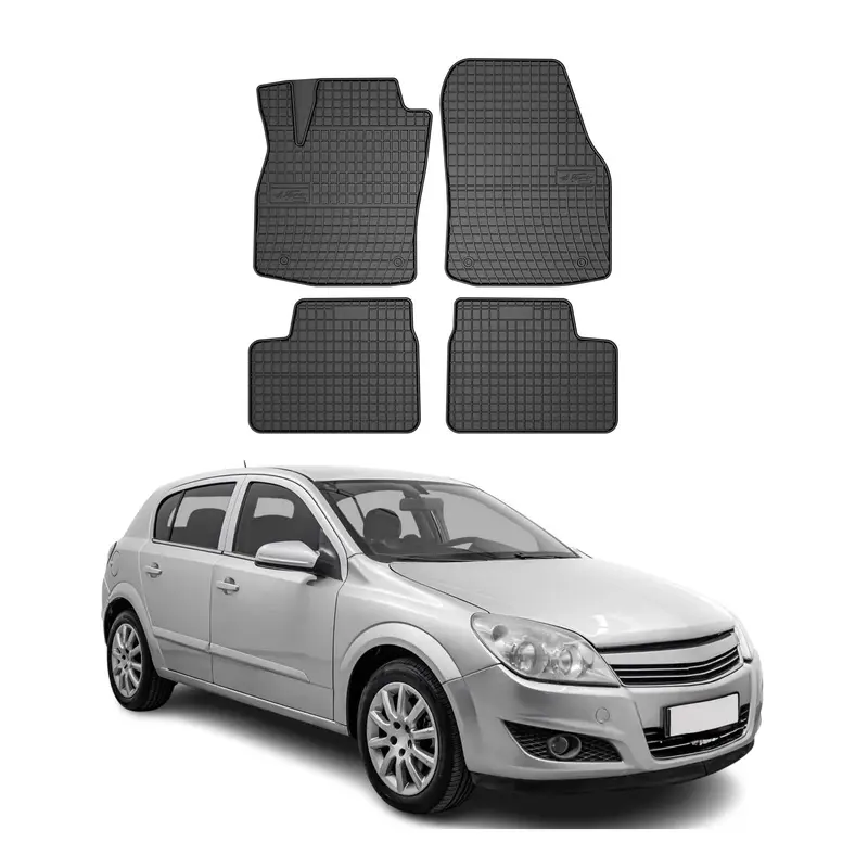 Tapis de Sol pour Opel Astra H 2004-2014 Caoutchouc Noir