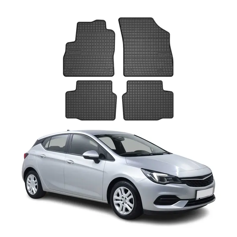 Tapis de Sol pour Opel Astra K 2015-2021 Caoutchouc Noir