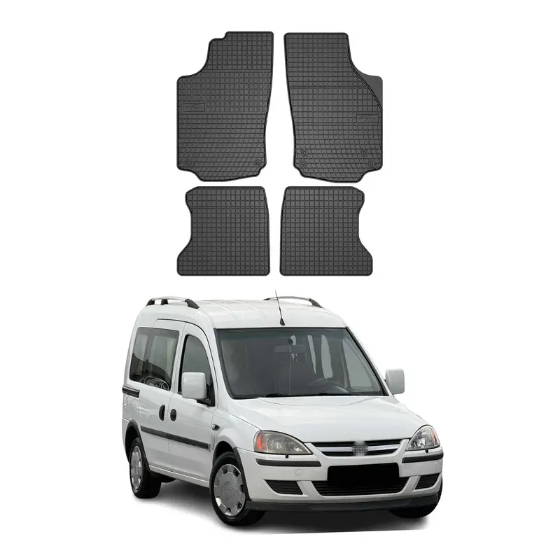Tapis de Sol pour Opel Combo C 2001-2011 Noir Caoutchouc